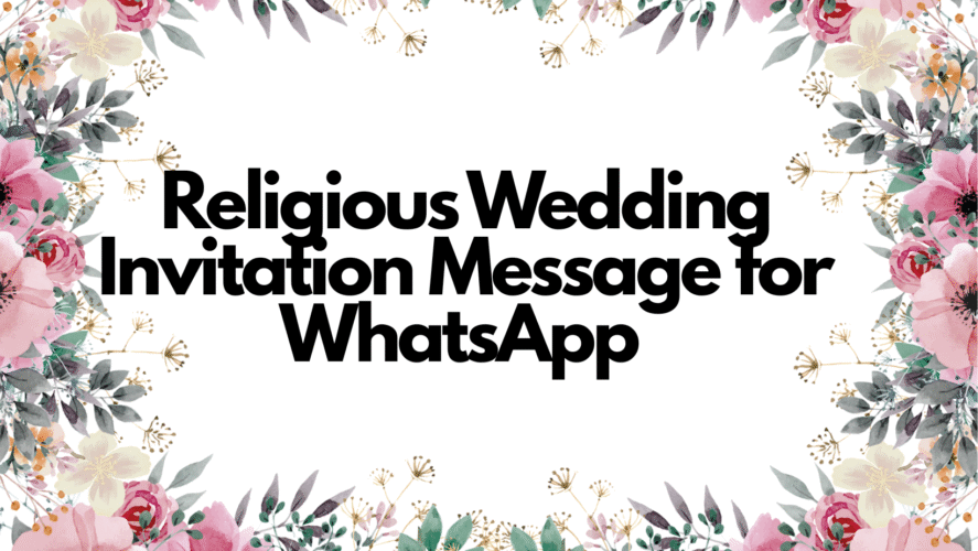 Wedding Invitation Message for WhatsApp